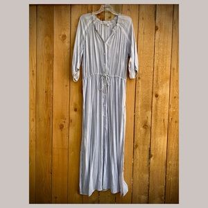 Gap B&W maxi button down shirt dress - Large